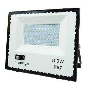Proiector Led , 100W Slim Mini , Negru , Lumina Rece , 6400K , 9000lm Proiector Led , 100W Slim Mini , Negru , Lumina Rece , 6400K , 9000lm