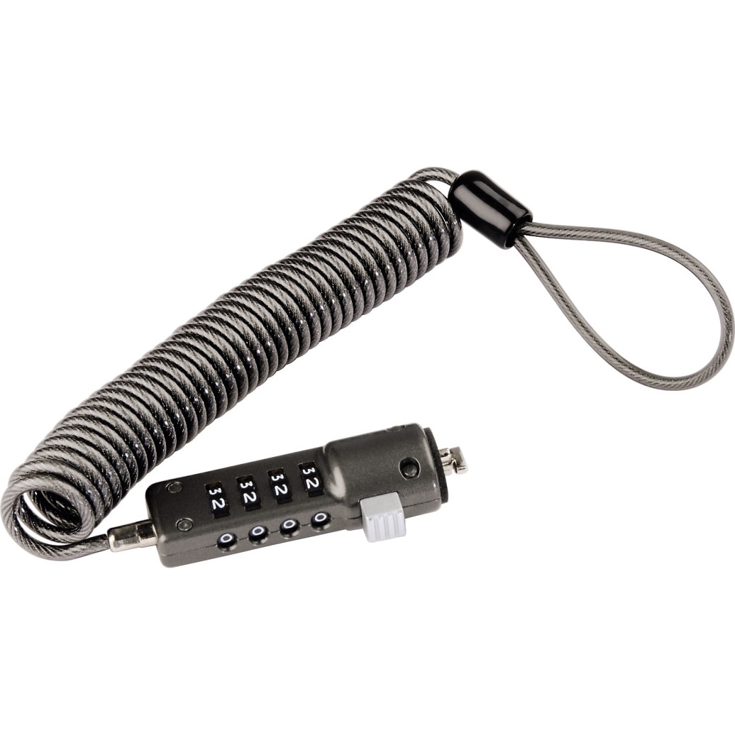 Cablu antifurt Hama Portable, cu cifru, spiralat