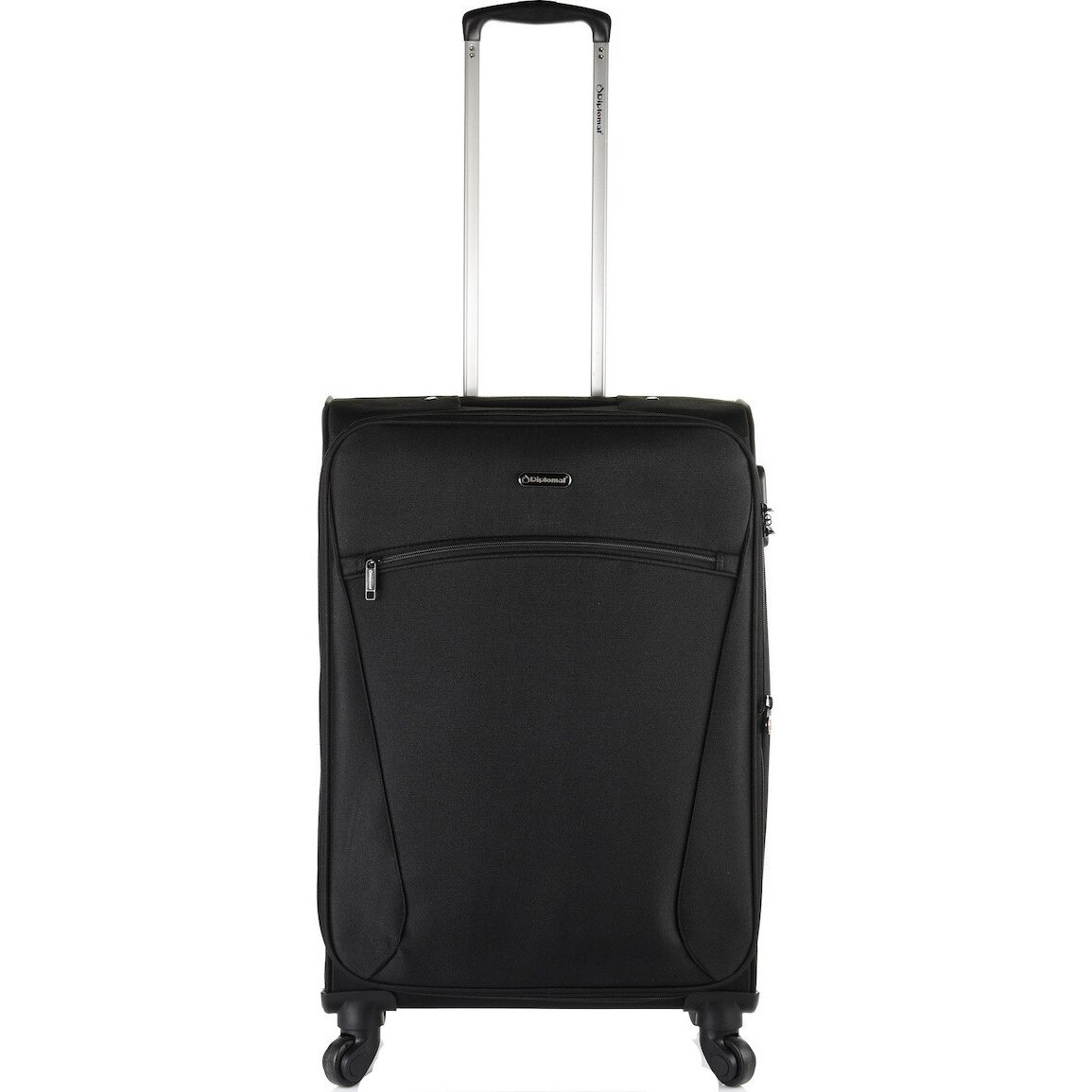 Troler Mediu, Extensibil, Poliester, 4 Roti, DIPLOMAT, ZC 614 - 66 cm, Negru