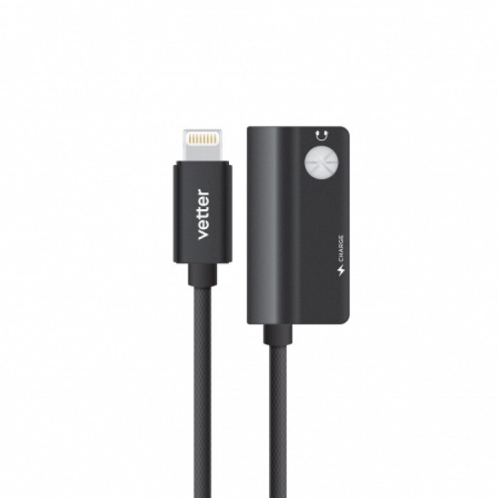 Adaptor Audio Vetter, Dual Lightning, Charging & Music Playback, Negru