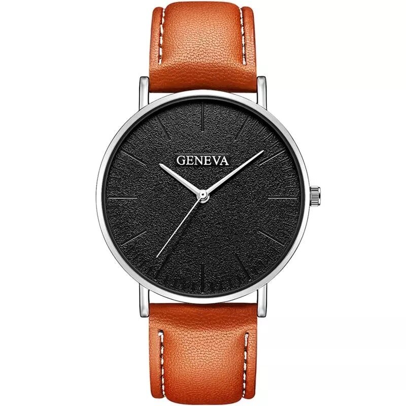 Ceas dama elegant Geneva Marble, maro carcasa silver