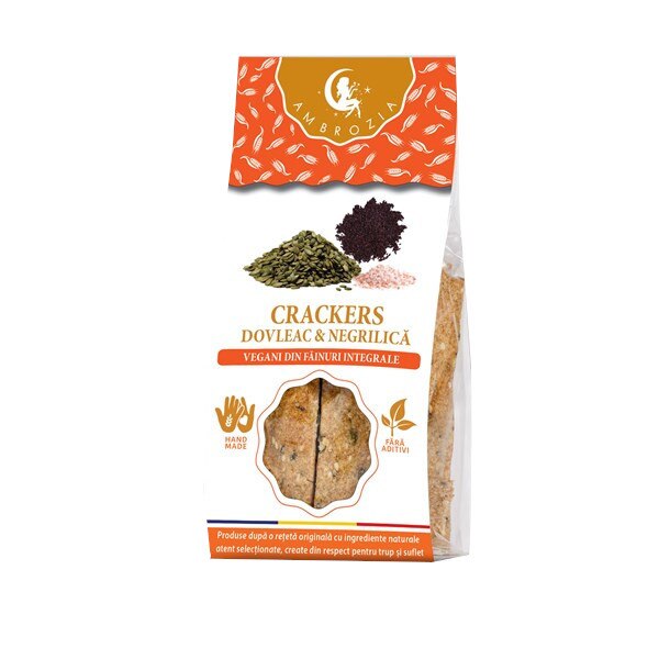 Crackers dovleac & negrilica, Ambrozia, 125g