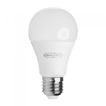 Bec inteligent V-TAC, 9W, E27, RGB + 4000K, compatabil cu Amazon Alexa si Google Home Bec inteligent V-TAC, 9W, E27, RGB + 4000K, compatabil cu Amazon Alexa si Google Home