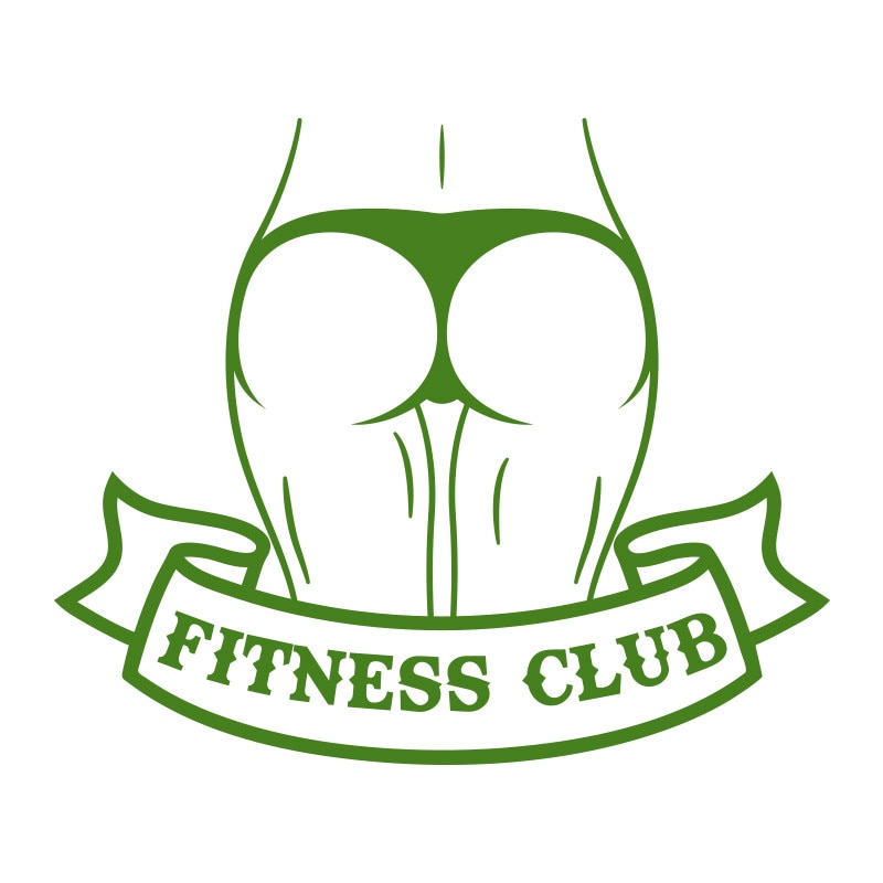 Sticker Decorativ - SMAER - Sticker Fitness - Silueta - 90cm x 75cm - Verde