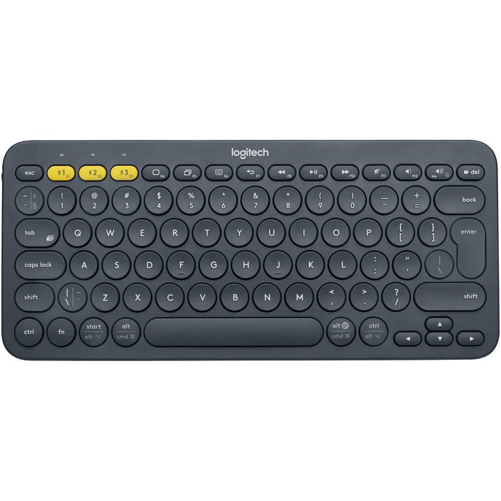 Клавиатура Безжична Logitech K380, Bluetooth, Multi-Device, Тъмносива