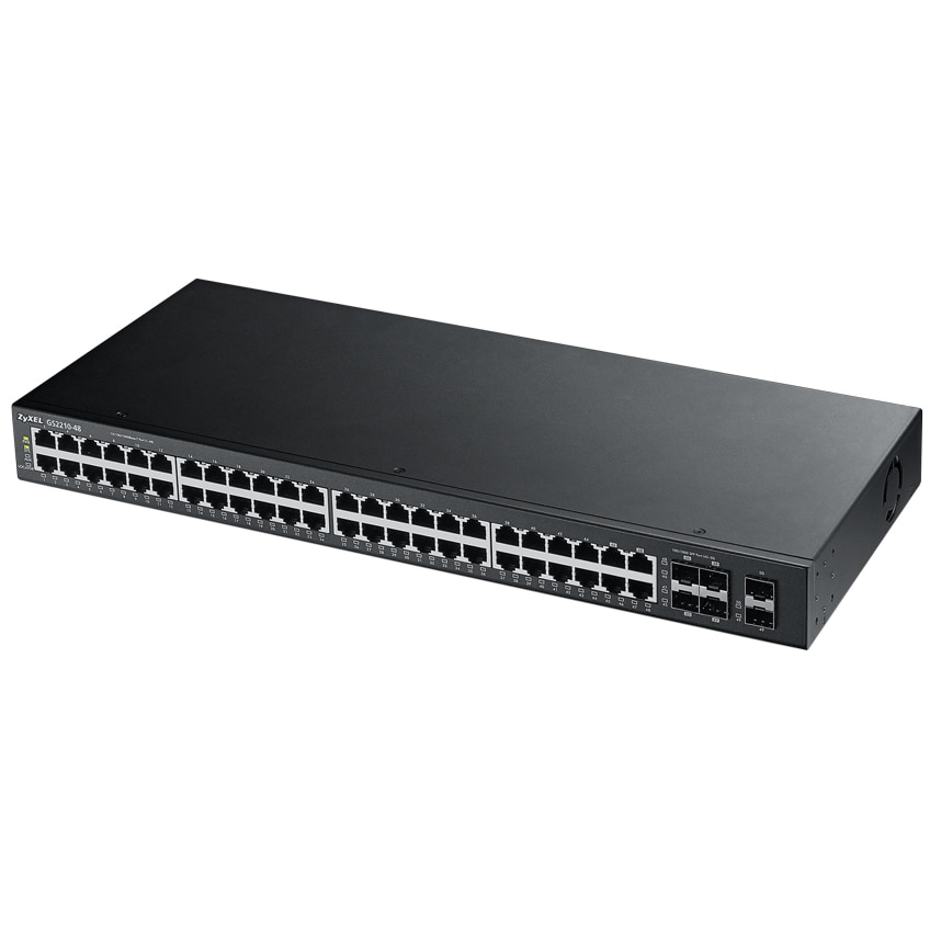 Switch ZyXEL Gigabit GS2210-48, 44-Port x 10/100/1000 Mbps, 4-Port x 10/100/1000 Mbps RJ45/SFP, 2 x SFP Port