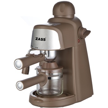 Espressor manual Zass ZEM 05, 800W, Dispozitiv Cappuccino, Maro Espressor manual Zass ZEM 05, 800W, Dispozitiv Cappuccino, Maro