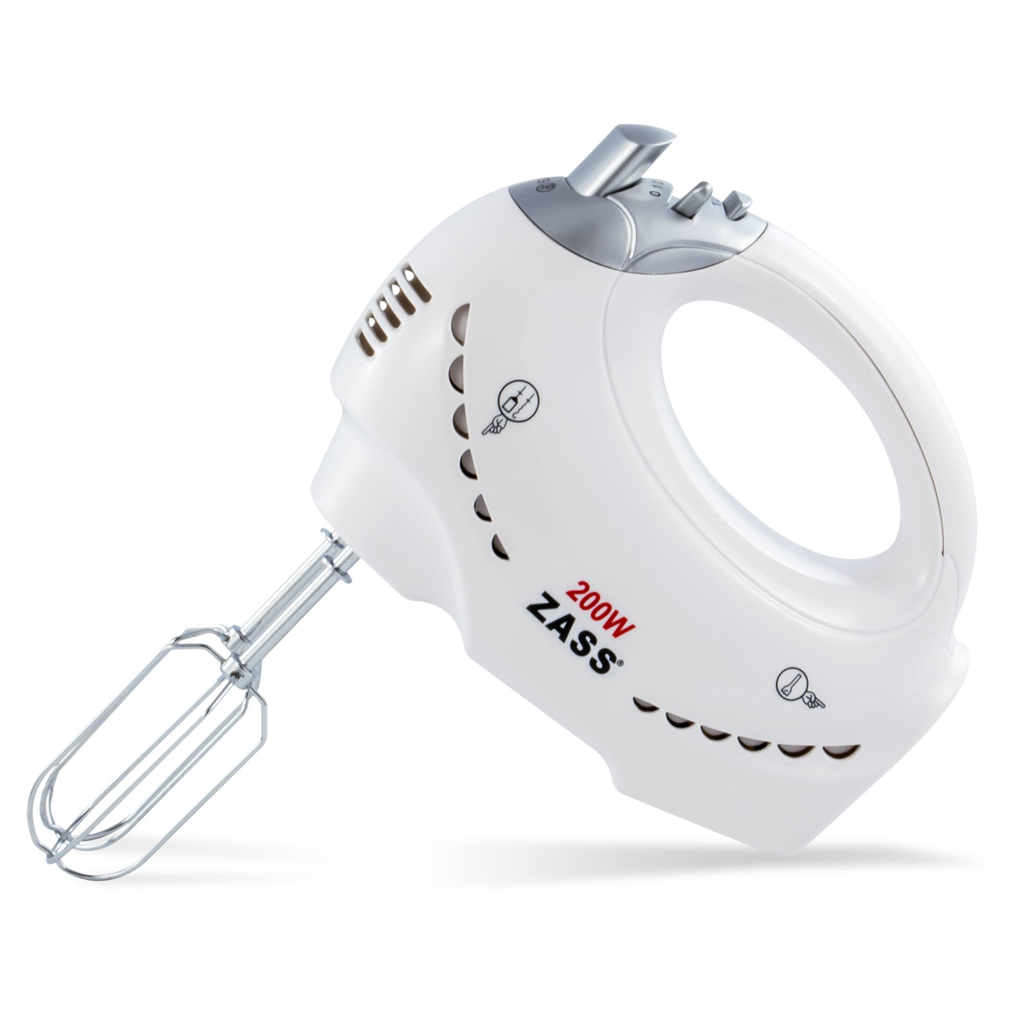 Mixer de mana Zass ZHM 05B, 200W, 5 viteze, functie Turbo, tocator