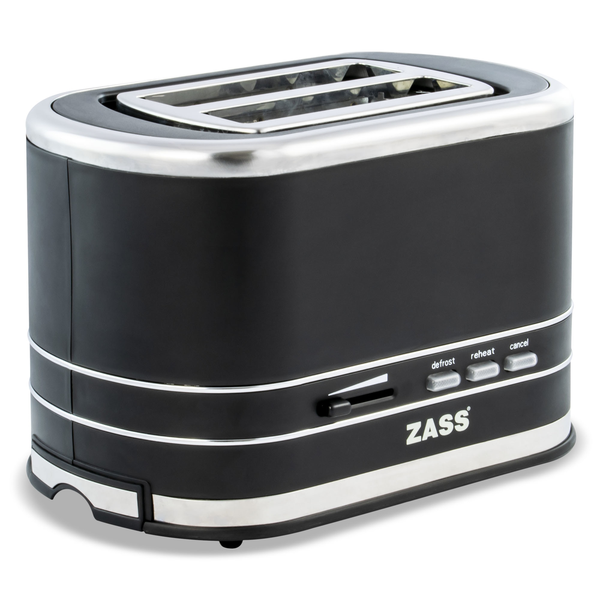 Prajitor de paine Zass ZST 04, 800W, 2 felii, Negru