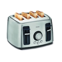 Prajitor de paine Trisa Family Toast, 4 felii, 6 trepte rumenire, Inox, putere 1600W