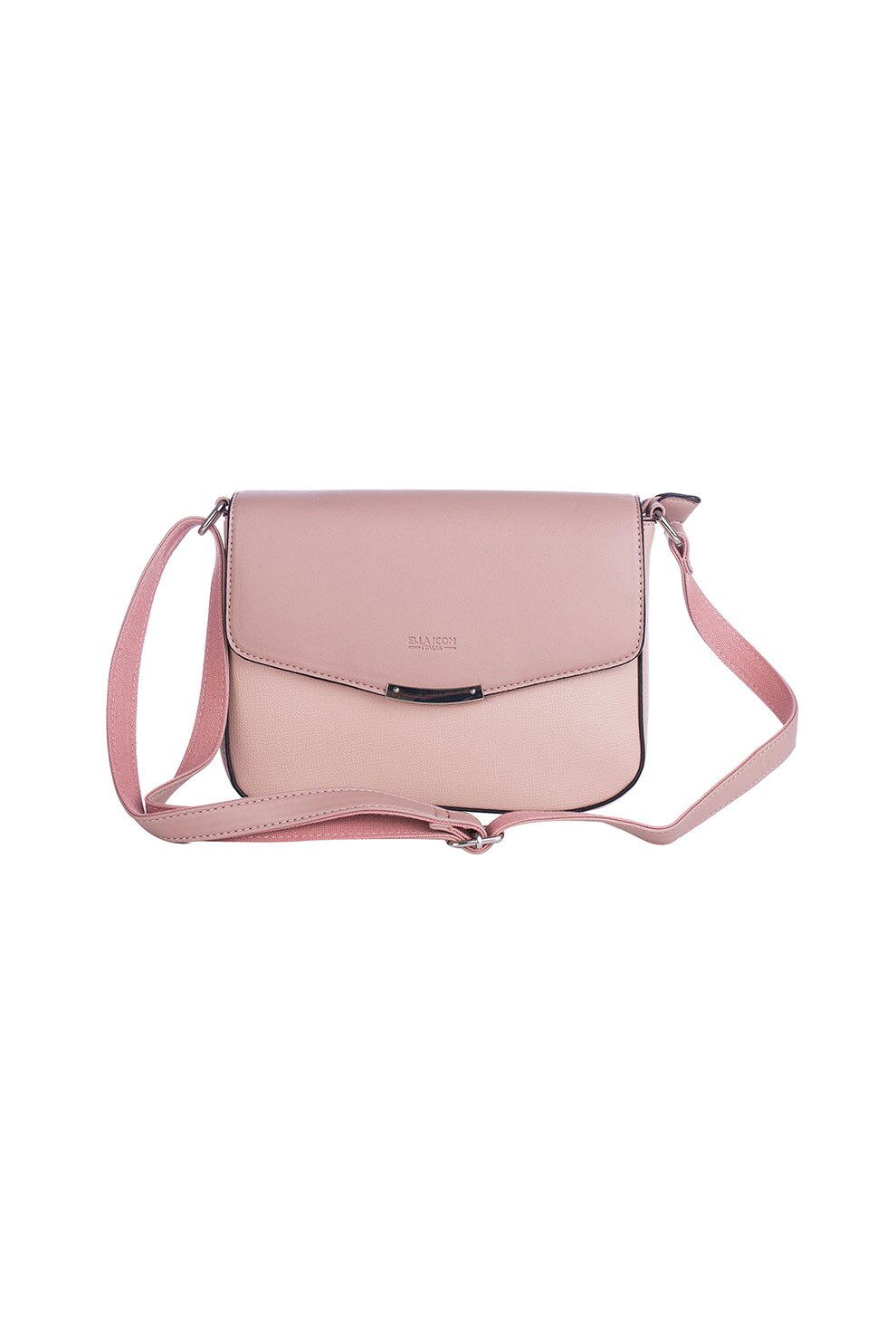 Ella Icon, Geanta crossbody de piele ecologica Agata, Roz pastel