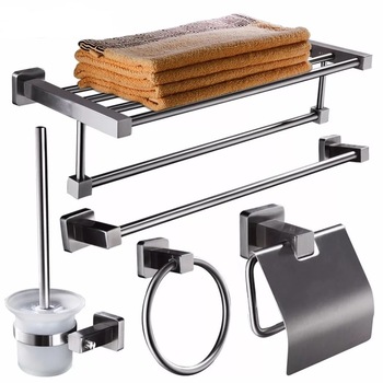 Set cinci piese accesorii baie inox satinat TRENDY S Set cinci piese accesorii baie inox satinat TRENDY S