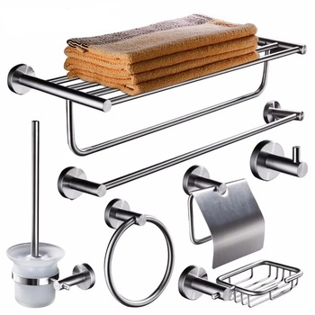 Set sapte piese accesorii baie inox satinat TRENDY S Set sapte piese accesorii baie inox satinat TRENDY S