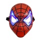 Set costum clasic Spiderman cu muschi, rosu, manusa discuri si masca LED, 3-5 ani, 100-110 cm