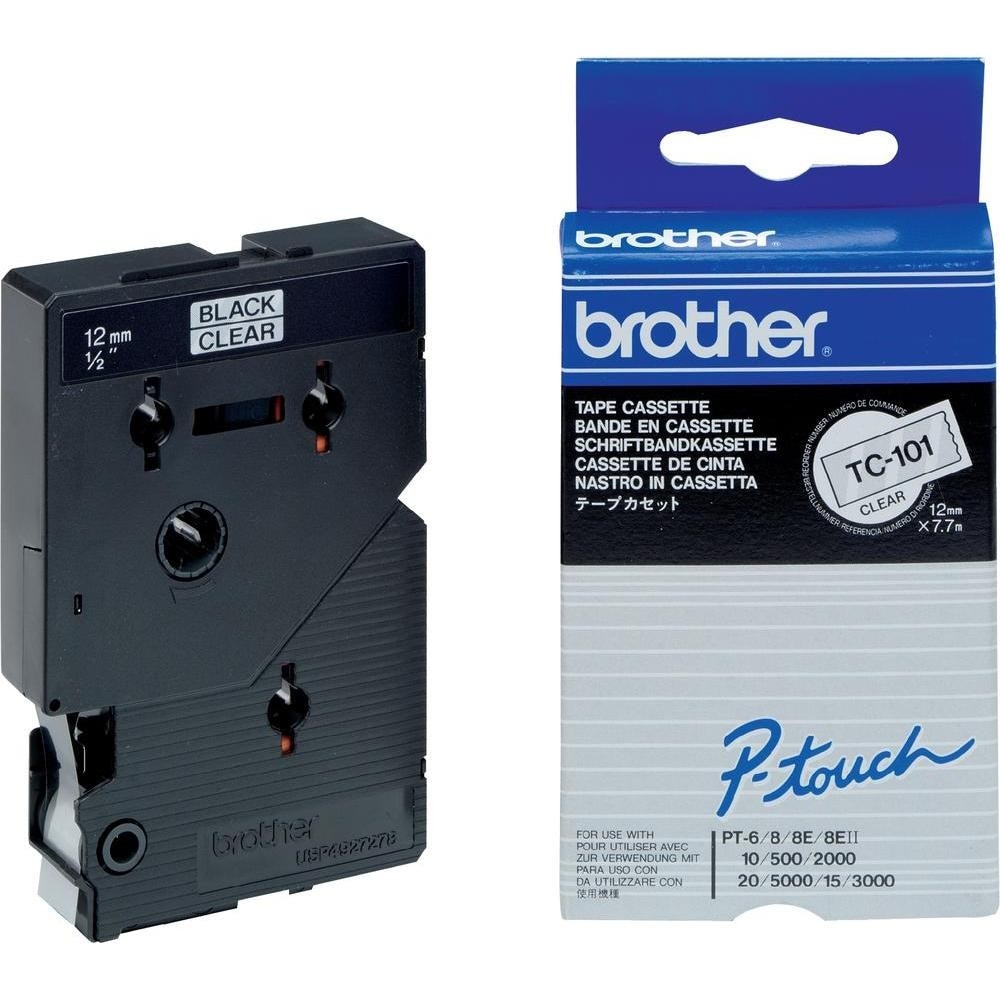 Banda Originala Brother 12mm x 7.7m Transparent TC101
