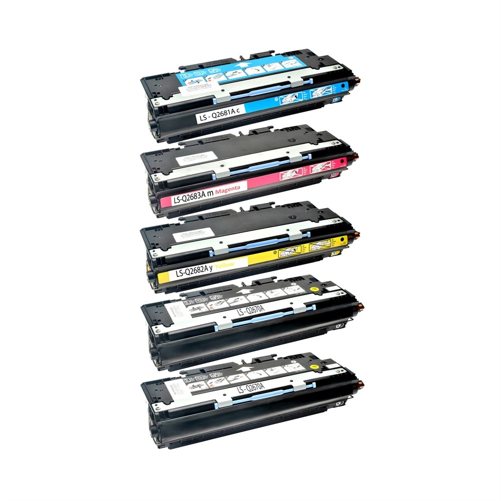 Set 5 Cartuse Q2670A BK/81A C/82A Y/83A M 30000 Pag Compatibile pentru HP Color LaserJet 3500 / Color LaserJet 3500 N / 3500 Series / 3550 / 3550 N / Color LaserJet 3700 / Color LaserJet 3700 DN / 3700 DTN / 3700 N / 3700