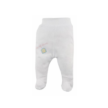 Pantaloni cu botosei pentru bebelusi KOALA Flower A01-041A, Alb, Alb, 86 CM Pantaloni cu botosei pentru bebelusi KOALA Flower A01-041A, Alb, Alb, 86 CM