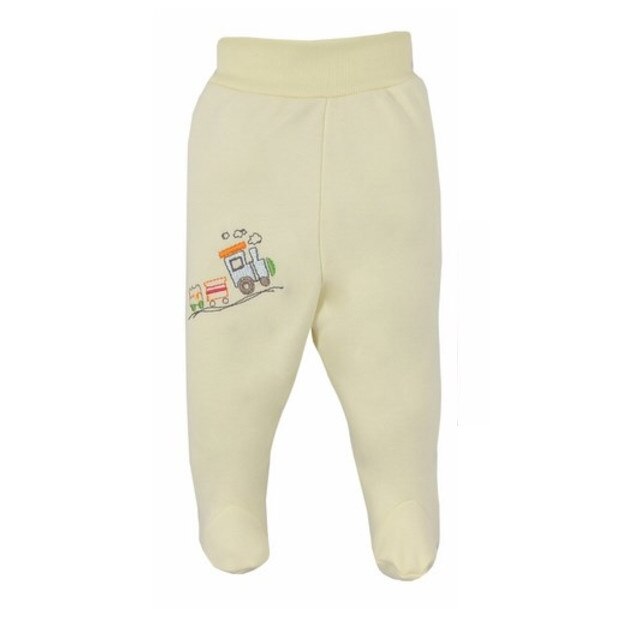Pantaloni cu botosei baietei KOALA Amma Train A01-101G, Crem