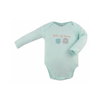 Body cu maneca lunga pentru fete, Koala Amma Flower A01-031V, Verde Body cu maneca lunga pentru fete, Koala Amma Flower A01-031V, Verde