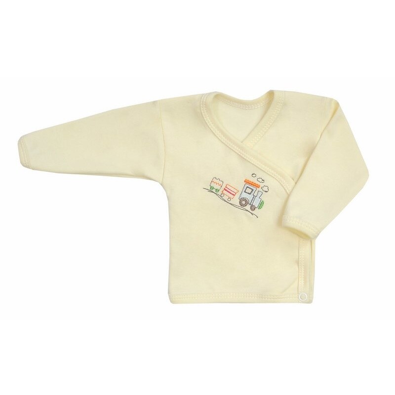 Bluza cu maneca lunga pentru baieti Koala Amma Train A01-109G, Galben, 62 cm