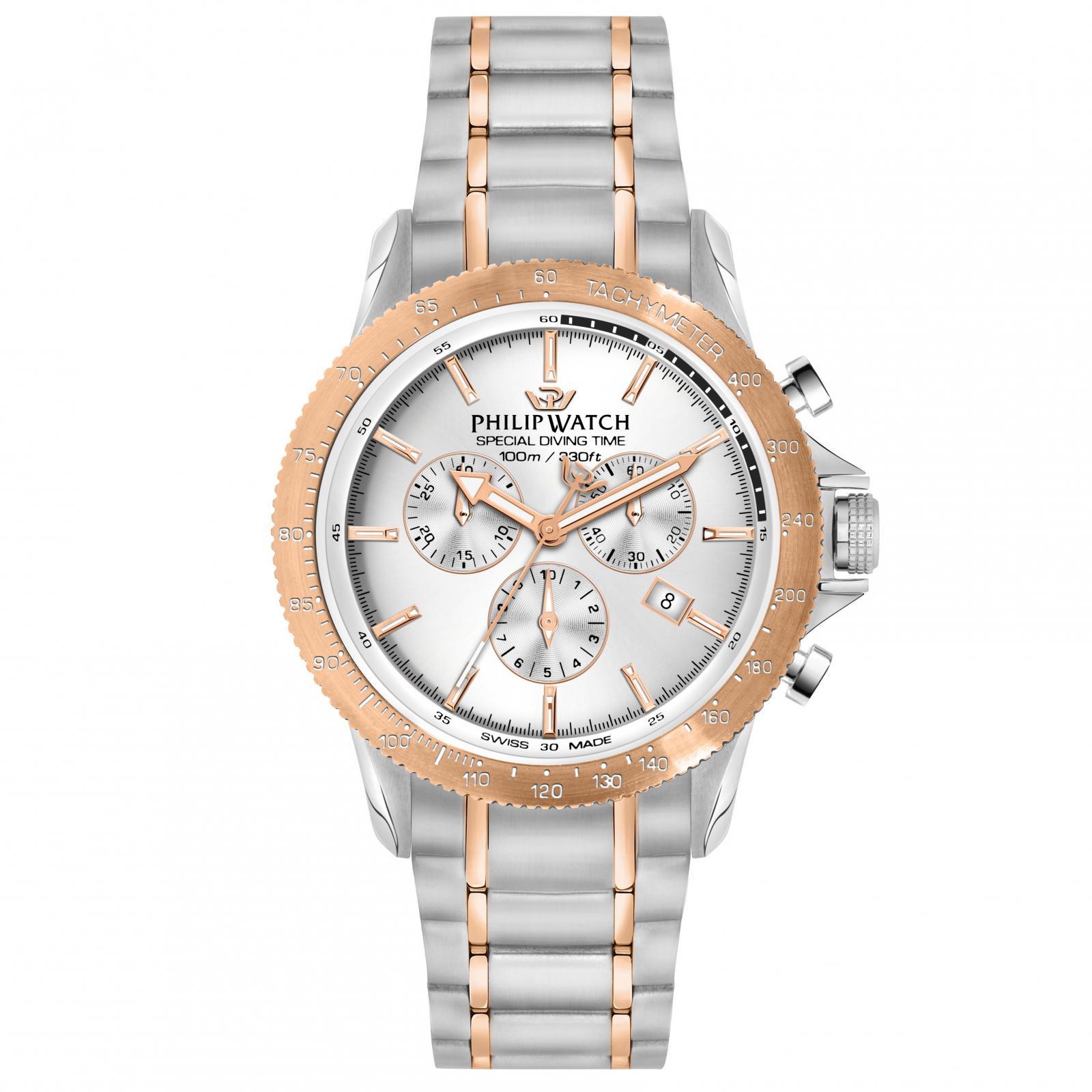 Ceas barbatesc Philip Watch R8273614002 Quartz Argintiu, Rose gold