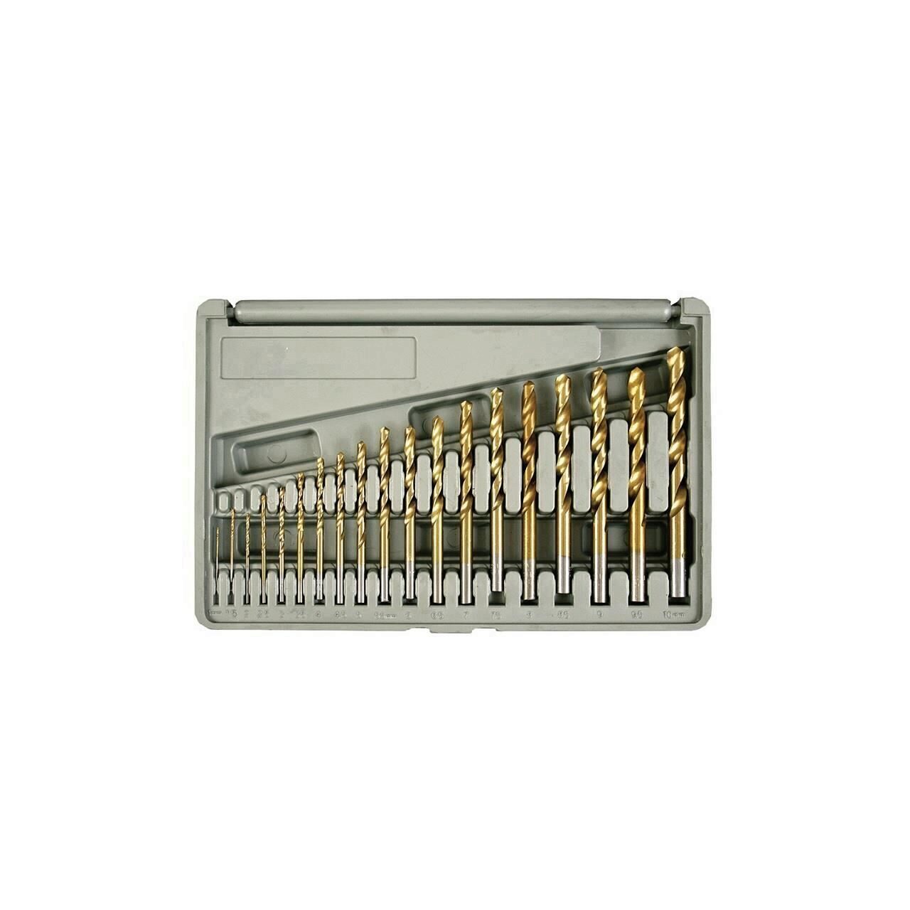 Set burghie pentru metal Strend Pro FD032, 19 buc TiN HSS, pentru metal, 1-10mm
