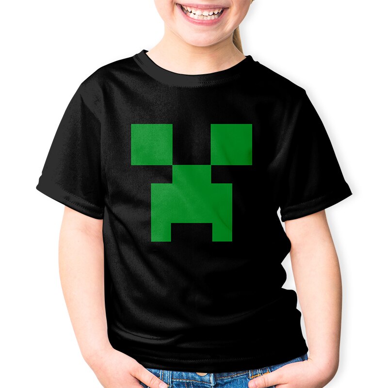Tricou Copii Minecraft Creeper, negru