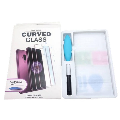 Folie sticla curbata UV Full Glue pentru Samsung Galaxy S10, Transparenta