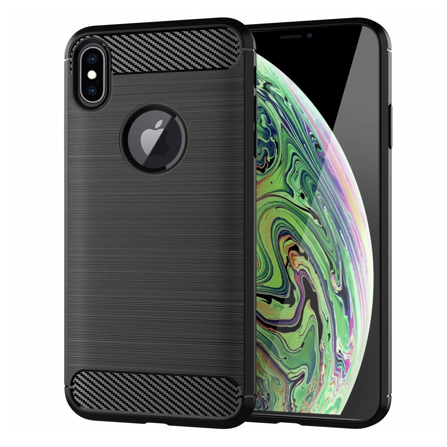 Husa de protectie Air Carbon pentru iPhone XS Max, Negru