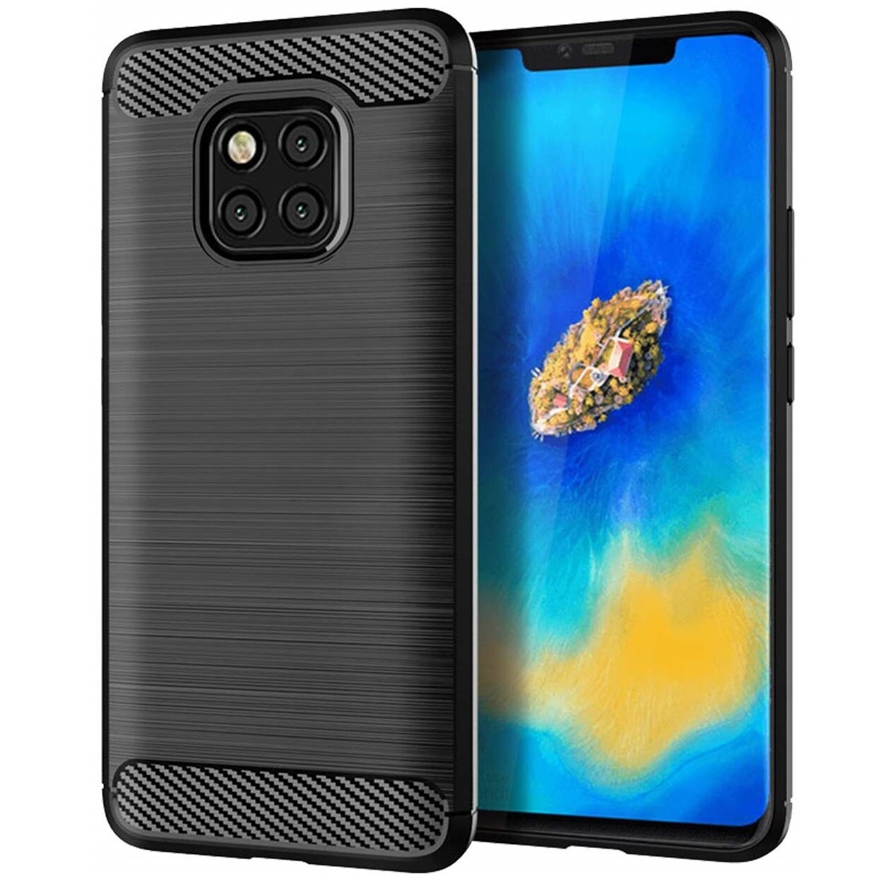 Husa de protectie Air Carbon pentru Huawei Mate 20 Pro, Negru