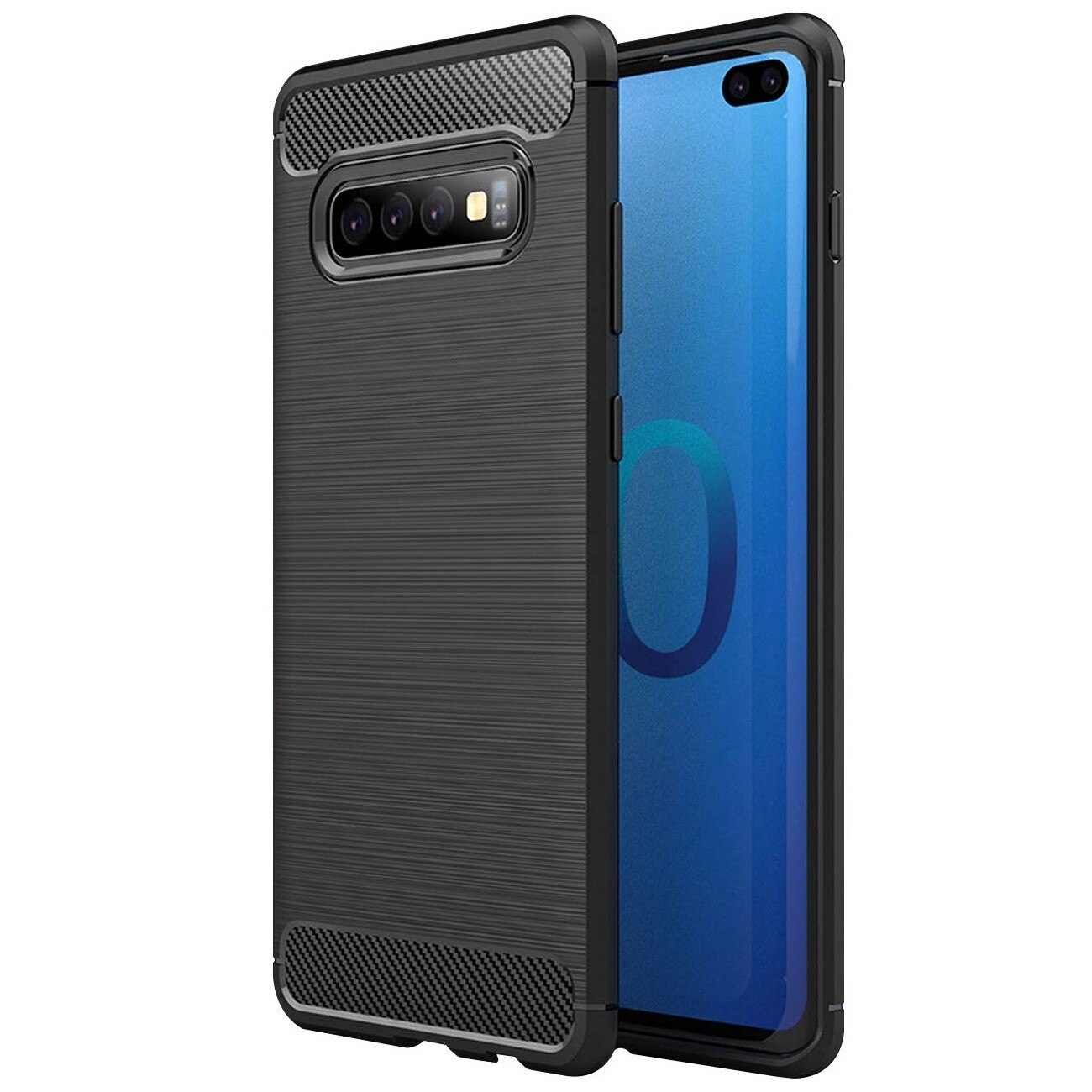 Husa de protectie Air Carbon pentru Samsung Galaxy S10+, Negru