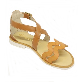 Sandale elegante Melania din piele naturala pentru fetite, Maro Sandale elegante Melania din piele naturala pentru fetite, Maro