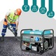 Generator curent profesional Könner & Söhnen KS 7000E G , GPl/benzina 5.5 kW , pornire electrica,13 cp, autonomie 17h , regulator AVR, protectie suprasarcina, LED-display, protectie nivel scazut ulei , bobinaj 100% cupru
