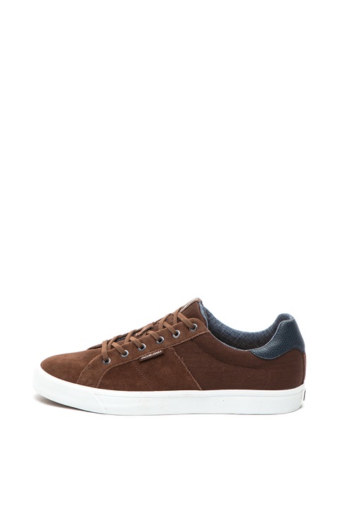 Jack & Jones, Kenn sneaker nyersbőr szegélyekkel, Konyakbarna, 45