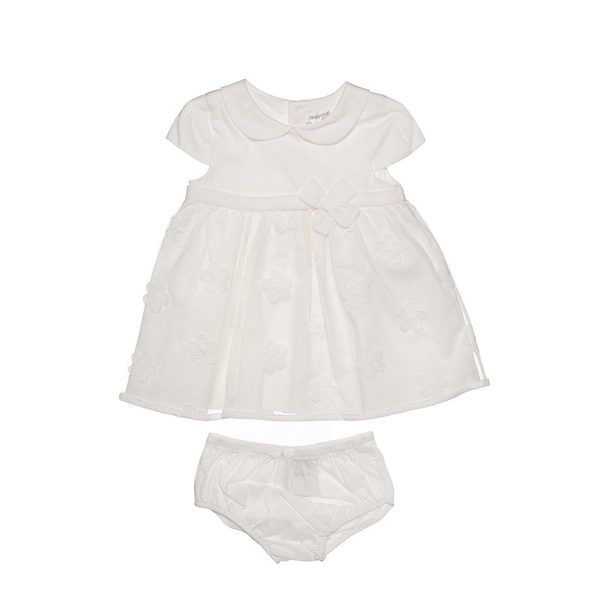 Rochie eleganta cu chilotei, Mayoral, 6-9 luni (75 cm), crem