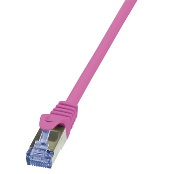 Cablu de retea , Logilink , Cat.6A 10G S/FTP PIMF PrimeLine , 2 m , roz Cablu de retea , Logilink , Cat.6A 10G S/FTP PIMF PrimeLine , 2 m , roz
