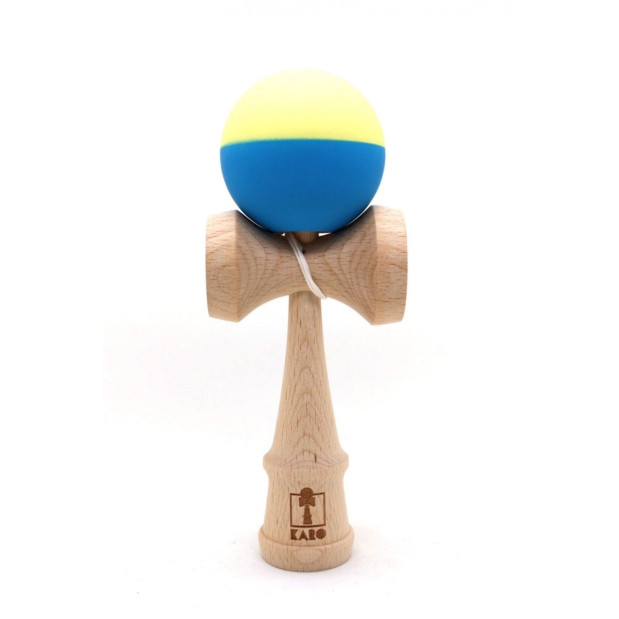 Kendama Karo Grip Half Lemn Fag Galben/Albastru