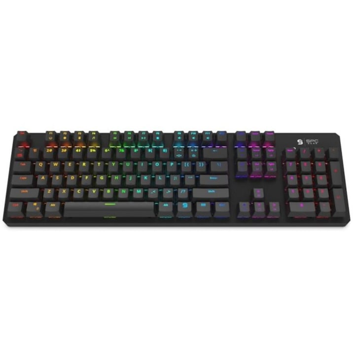 Клавиатура Gaming SPC Gear Magna Kailh Blue, Механична, RGB подсветка, Black