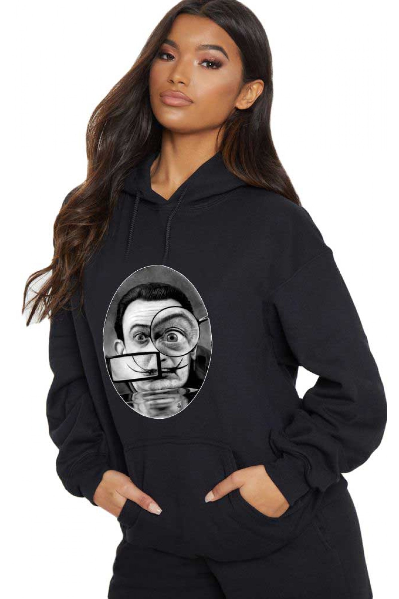 Hanorac dama negru - Dali - The Watcher