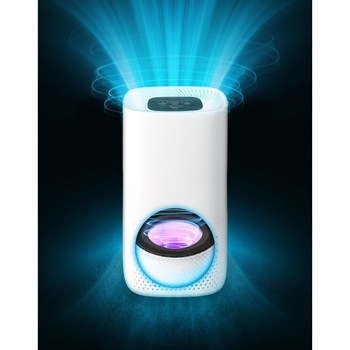 Purificator de aer Lanaform cu 3 filtre, carbon, pre-filtru si HEPA E11, carbon, lumina UV, 4 niveluri de functionare, timer 2, 4, 8h Purificator de aer Lanaform cu 3 filtre, carbon, pre-filtru si HEPA E11, carbon, lumina UV, 4 niveluri de functionare, timer 2, 4, 8h
