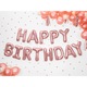 Set baloane folie Happy Birthday, Deco, Rose Gold, 340 x 35cm