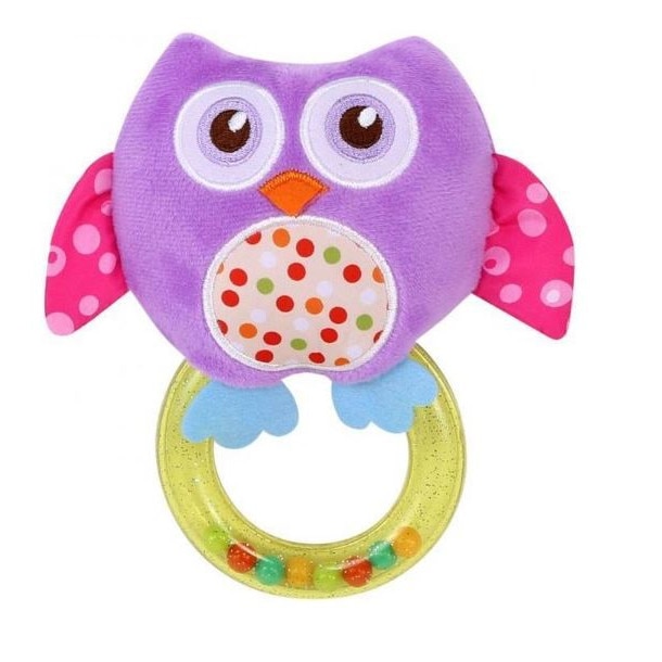 Jucarie cu Bilute,Bufnita mov 15 cm