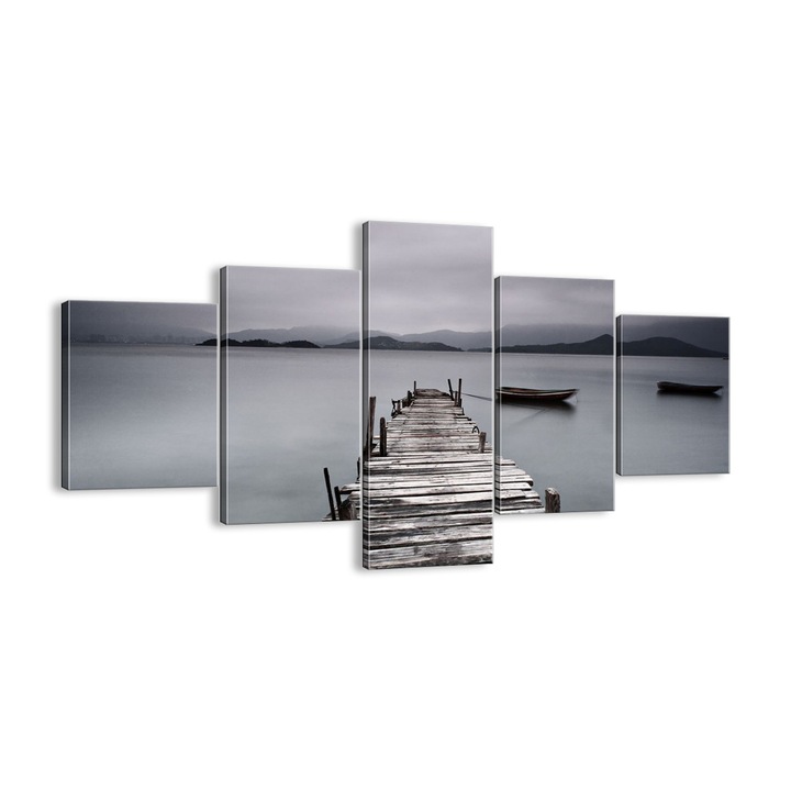 Tablou Canvas, 125x70 cm, Barca Podului Lacului, EA125x70-3547