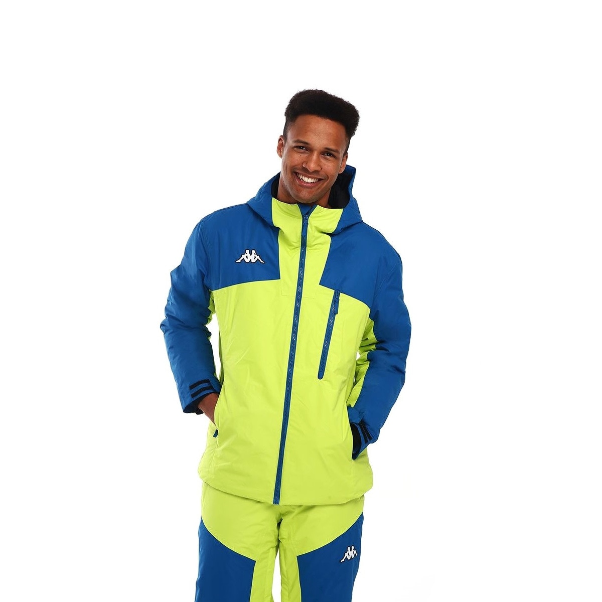 Kappa Men's 8cento 827 Technical Ski Snowboard Jacket Regular Fit Lime Blue 