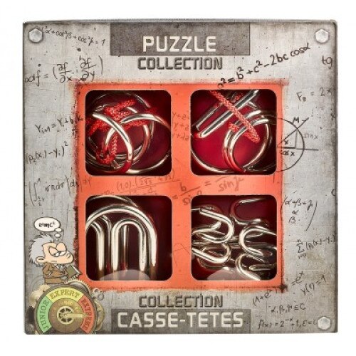 Puzzle mecanic Eureka - Junior metal puzzles - set rosu