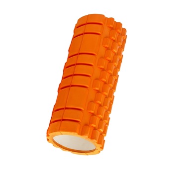 Rola Cilindru Masaj din spuma dura, pentru antrenamentele Yoga, Pilates, Fitness Foam Roller, 33 cm, Portocaliu Rola Cilindru Masaj din spuma dura, pentru antrenamentele Yoga, Pilates, Fitness Foam Roller, 33 cm, Portocaliu