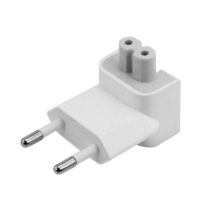 Адаптер за зарядно за европейски контакт Cubis, За Apple Macbook/iPhone/iPad, AC 100-220V, Бял