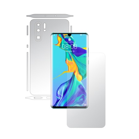 Folie Full Body Invisible Skinz HD pentru Huawei P30 Pro - Folie Protectie Siliconica Ultra-Clear cu taiere Split Cut pentru Ecran, Carcasa Spate si Laterale, Skin Adeziv Transparent, Edge to Edge Cover