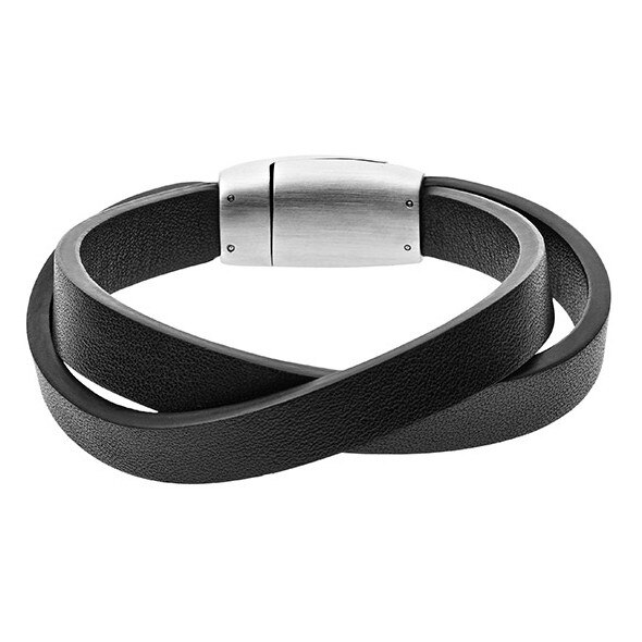 Bratara Skagen Vinther SKJM0031040, Argintiu, Negru