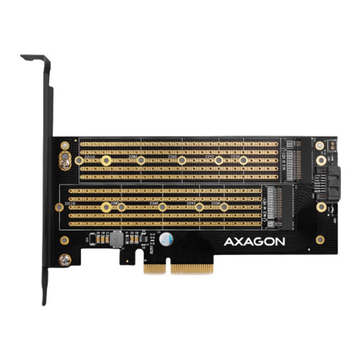 Adaptor AXAGON PCI-Express 3.0 x4 la dual M.2 SSD